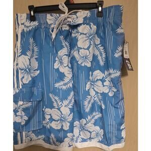 Tru Cal Board Shorts Mens 2X Floral Swim Trunks Surf Beach Swimwear NWT